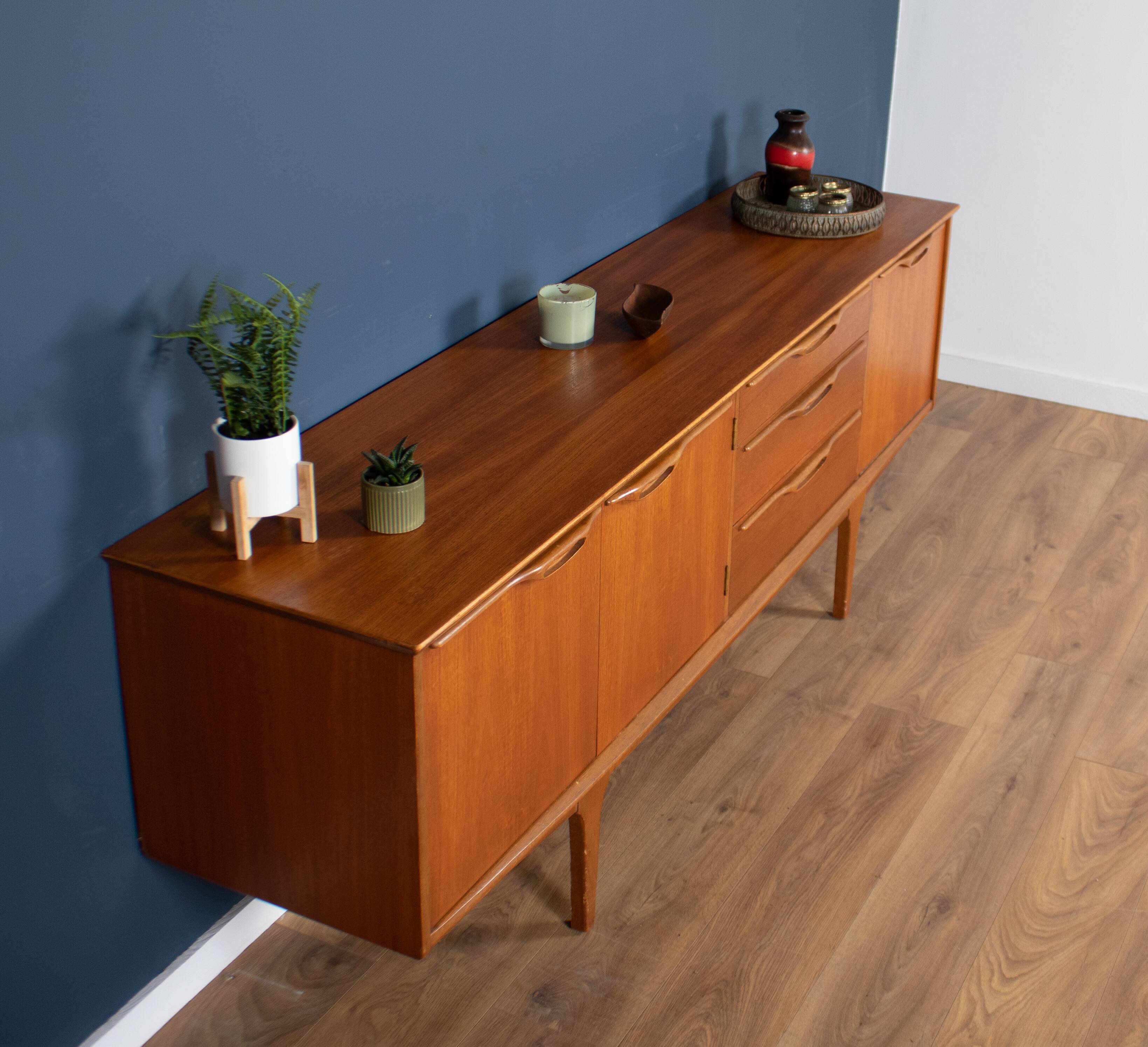 Retro teak 1960s long jentique classic mid century sideboard