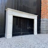 Louis XVI fireplace in Carrara marble