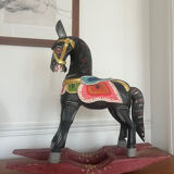 Antique wooden rocking horse