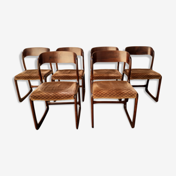 Suite of 6 Baumann sleigh chairs