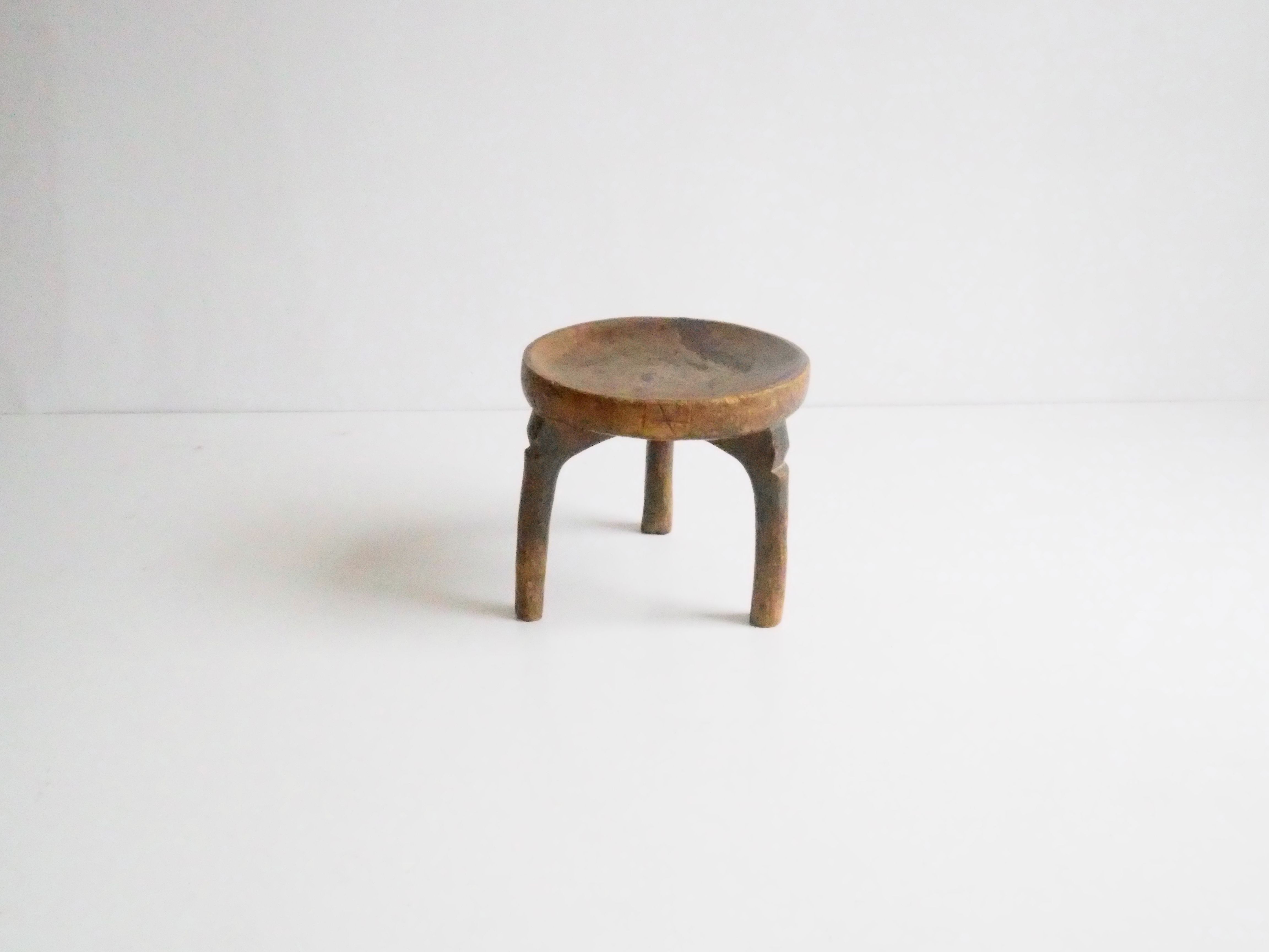 Wa-Hehe tribal carved tripod stool, Tanzania 1950s