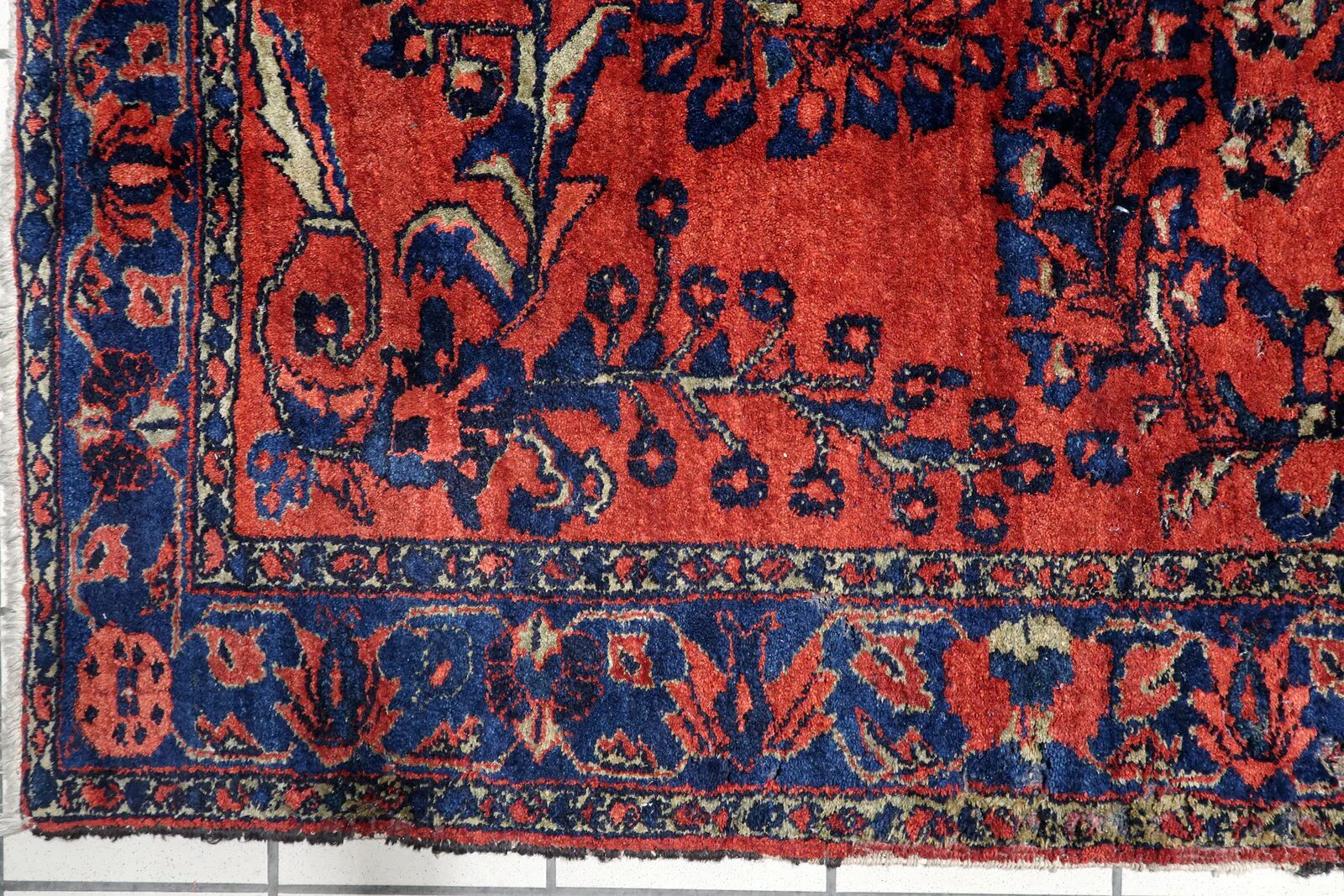 Antique Persian Lilihan handmade rug 173 x 200 cm 1920s - 1C1216