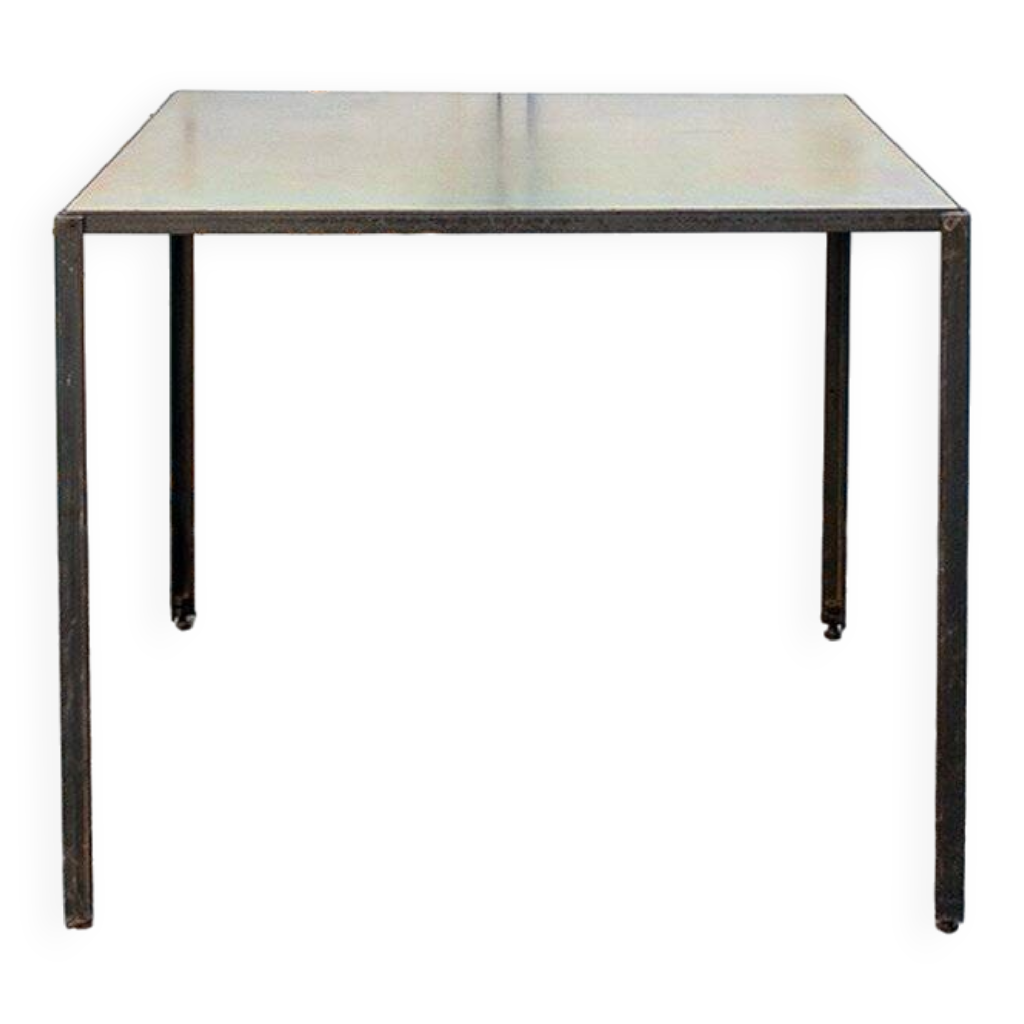 Iron and galvanized sheet metal table by Toni Cordero, 1980s