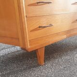 Vintage chest of drawers gilded oak 1950