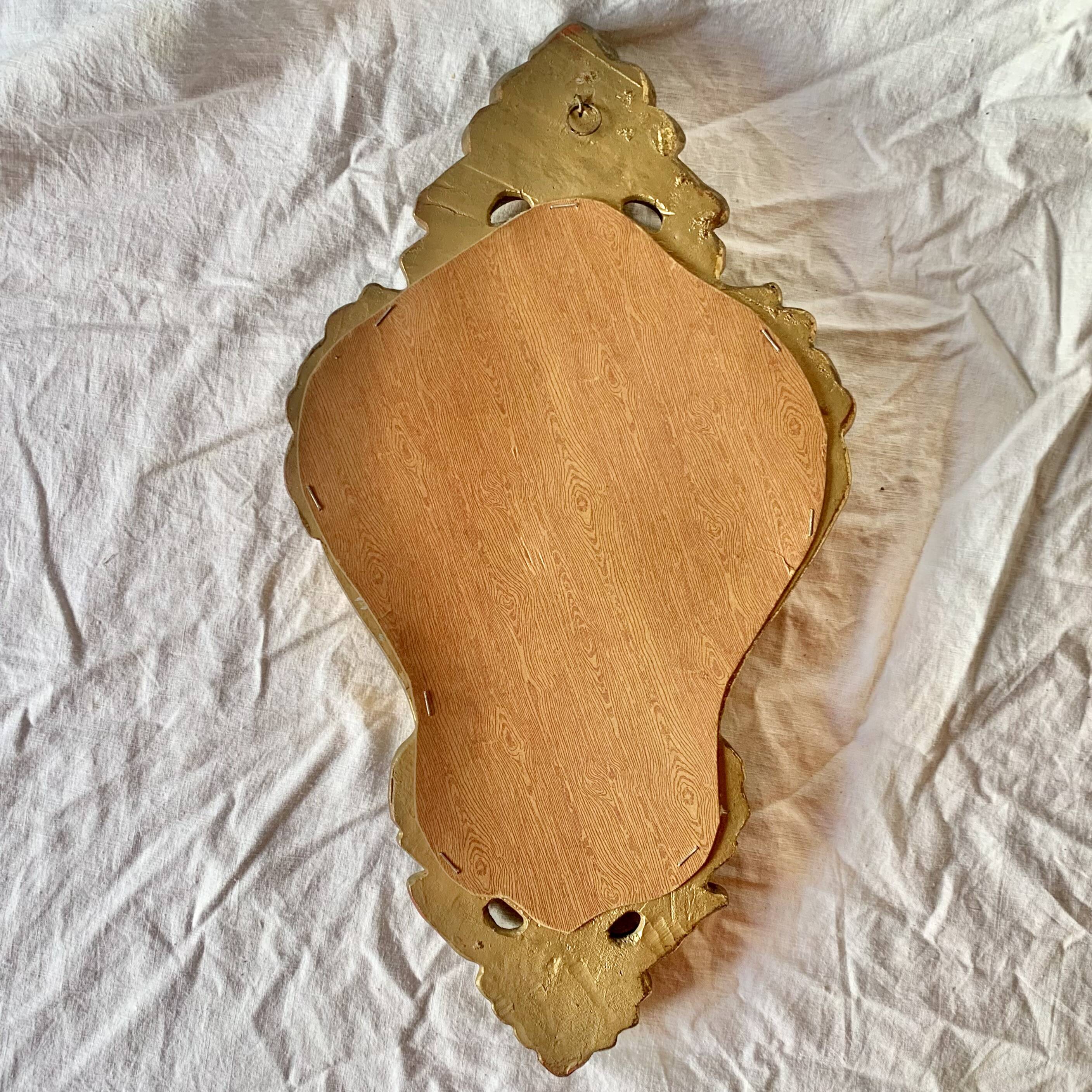 Vintage gold leaf resin wall mirror