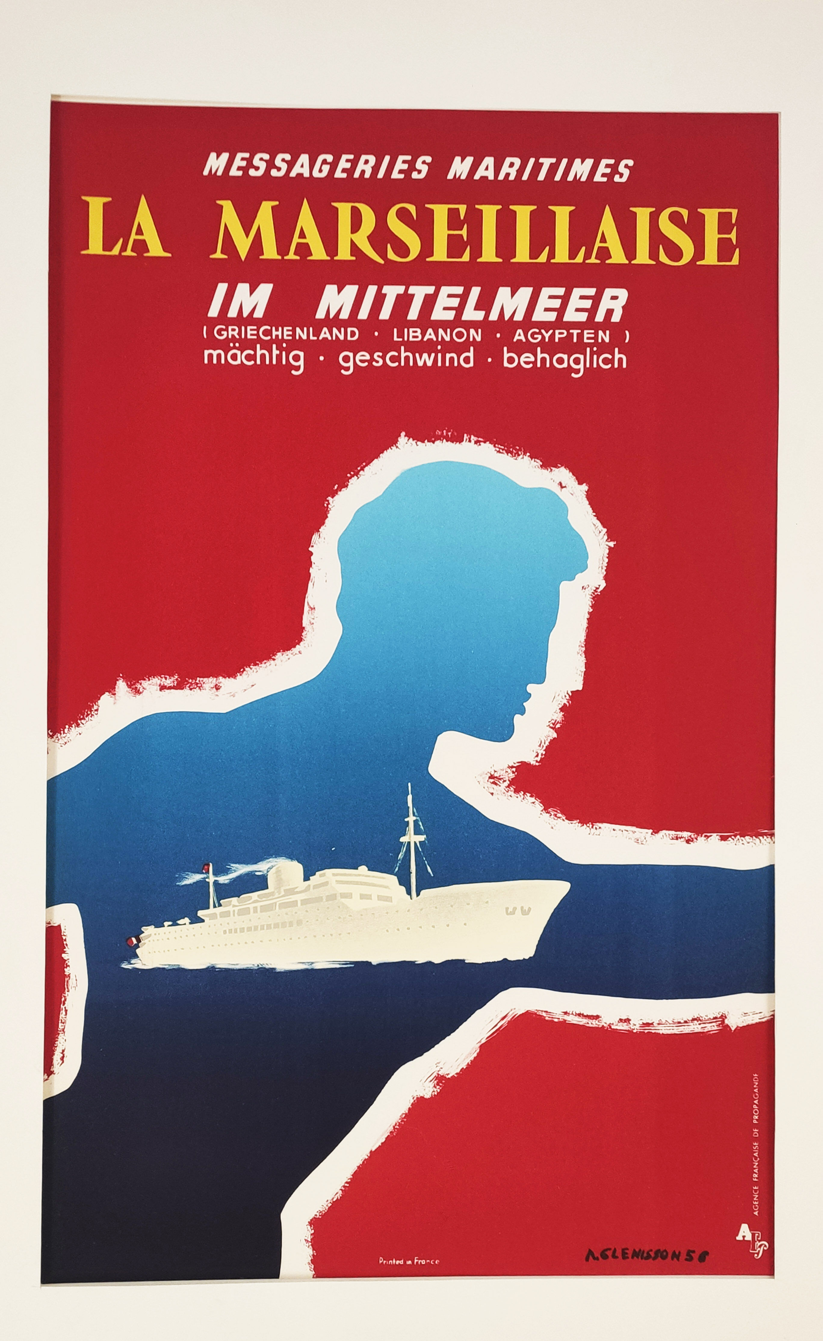 Poster Marseillaise Messageries Maritimes