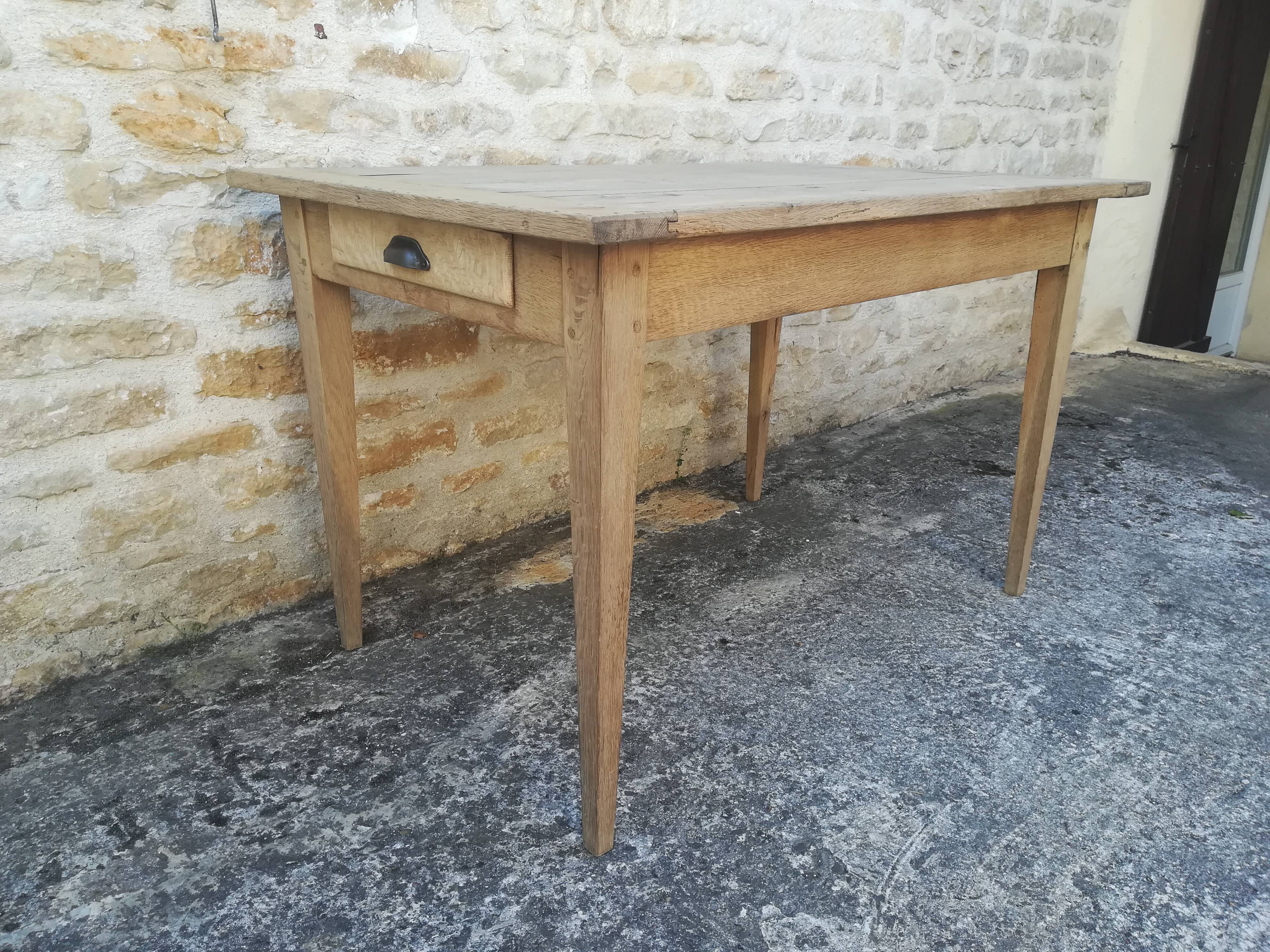 One drawer farm table