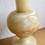 Vase carved in white marble