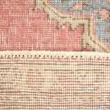 3x12 Pale Red Cream Soft Wool Vintage Runner Rug