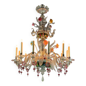 Lustre Vénitien En Verre - deux niveaux