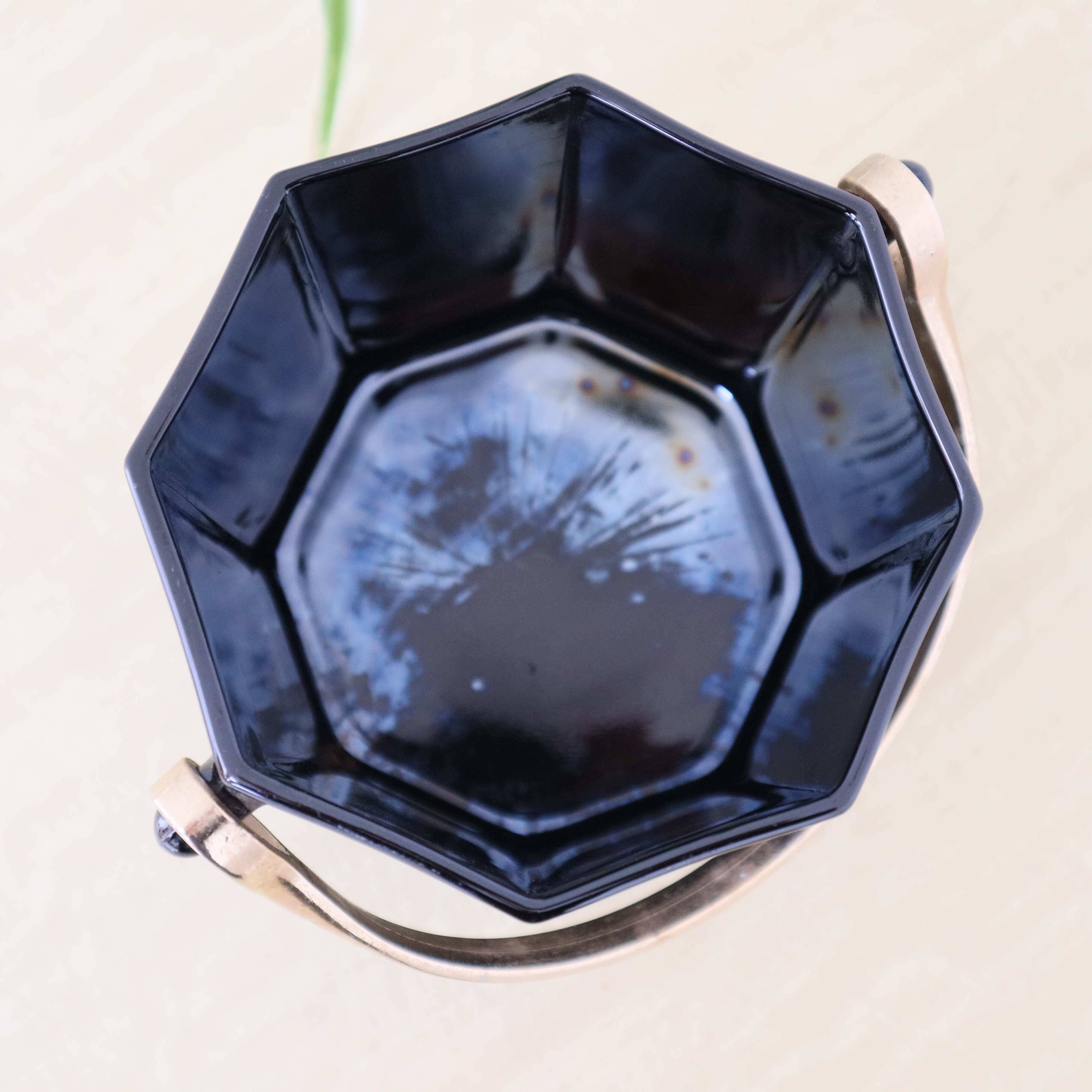 Arcoroc "Octime" black vintage ice bucket