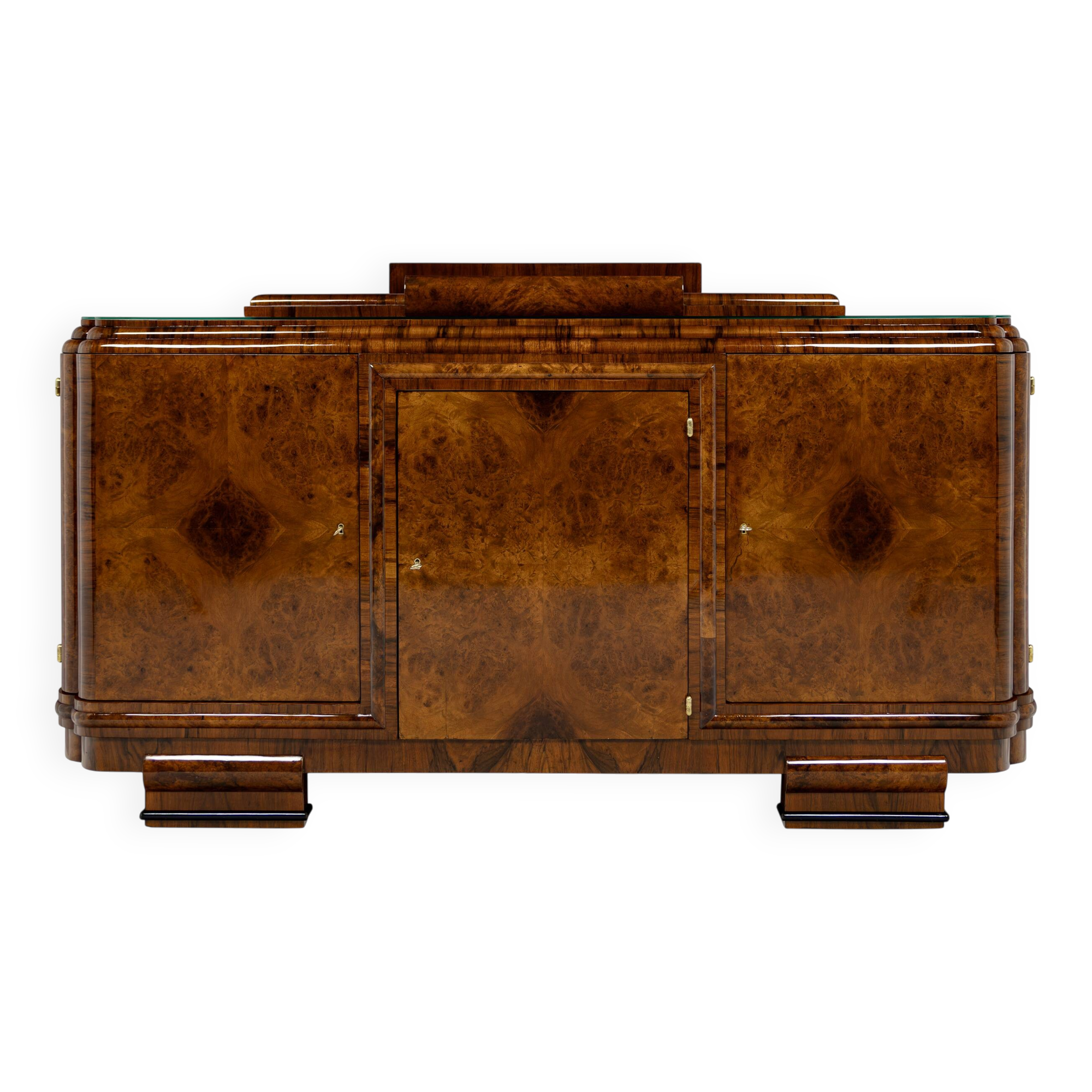 Art Deco Enfilade in walnut veneer - 1925-1939