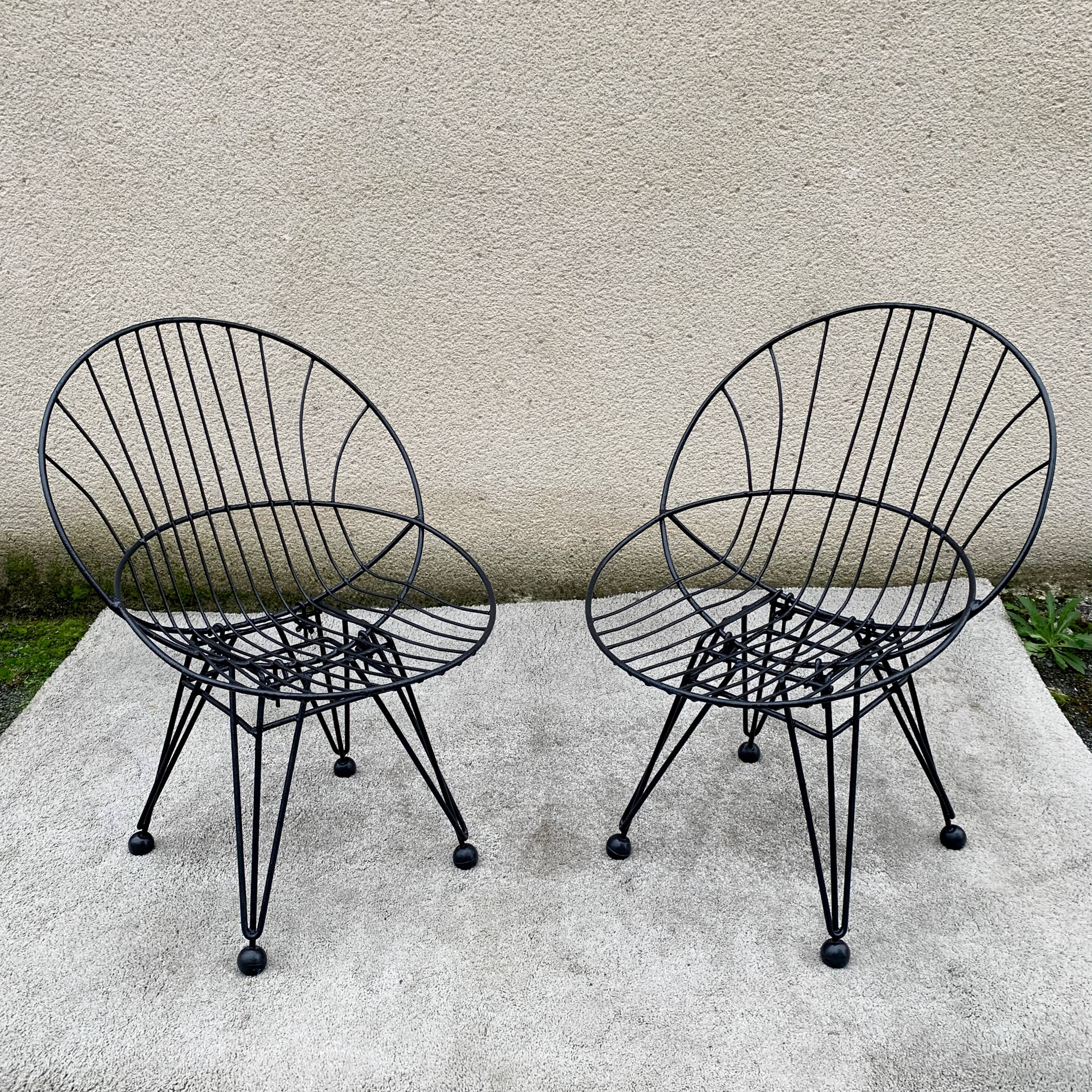 Paire de fauteuils Cees Braakman Combex Wire Pastoe