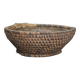 Old wicker basket, straw and bramble, woven basket, countryside.