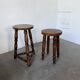 Pair of antique stools with turned legs.