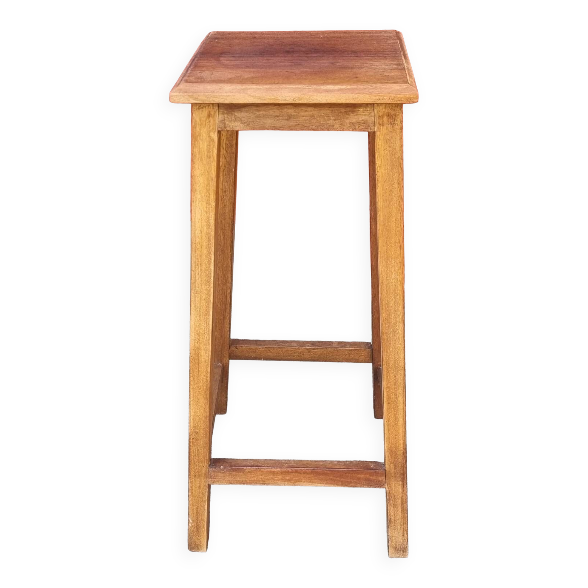 High wooden stool, workshop, vintage, 1950s