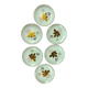 Set of six dessert plates