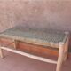Woven Moroccan bench
