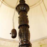 Antique floor lamp with lion motif