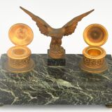 Marble and gilded bronze inkwell