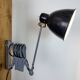 Black Industrial Soviet Scissor Wall Lamp, 1960s