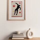 Collage on old book cover after H. Matisse