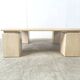 Table basse en travertin années 1970, Italie