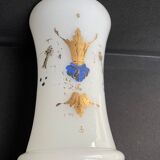 Vase napoleon iii opalescent white opaline