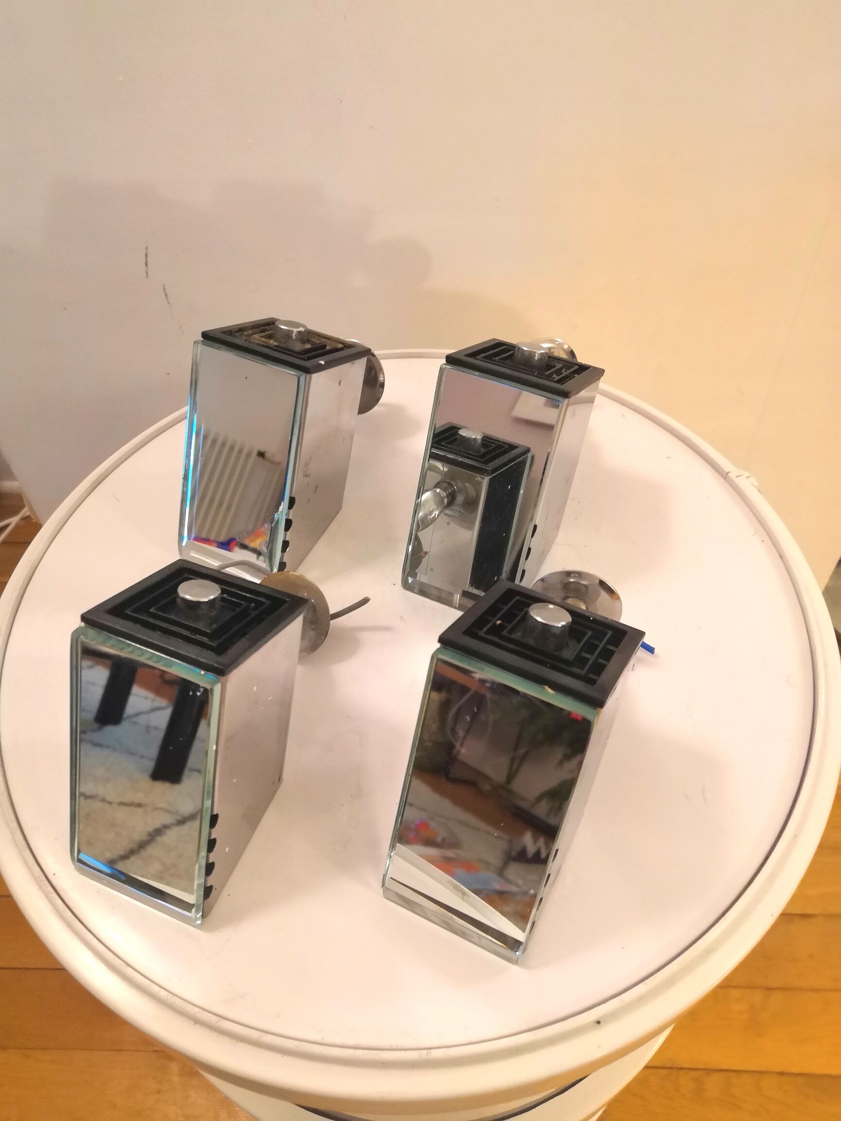 4 sconces spots and mirror of the 70s