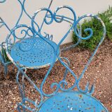 Old wrought iron garden furniture
