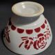 Sarreguemines earthenware bowl with red decoration, second half of the 20th century