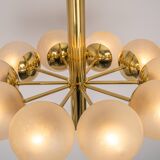 Grand lustre Kaiser Sputnik en globes de verre, Allemagne, années 1970