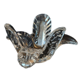 Vannes le Chatel coupe vide poche en cristal forme végétale années 50 - 60