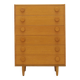 Ash veneer chest of drawers, Denmark, 1970s
