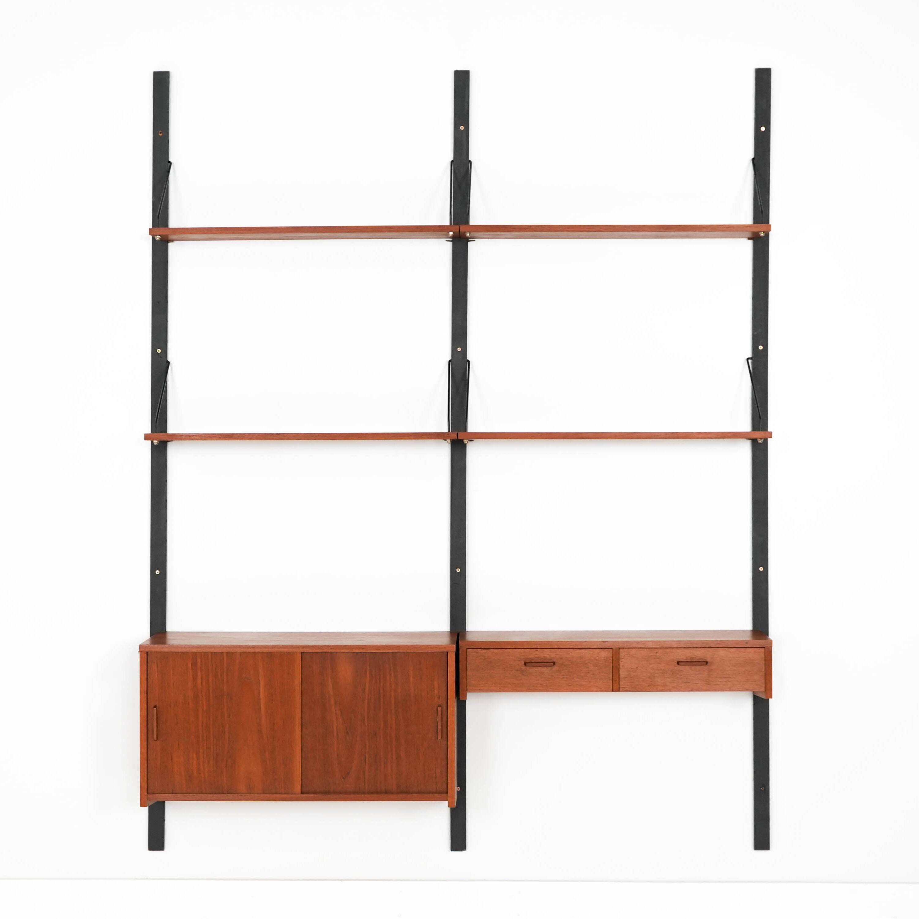 Teak shelving unit, Danish design, 1960s, production: Denmark