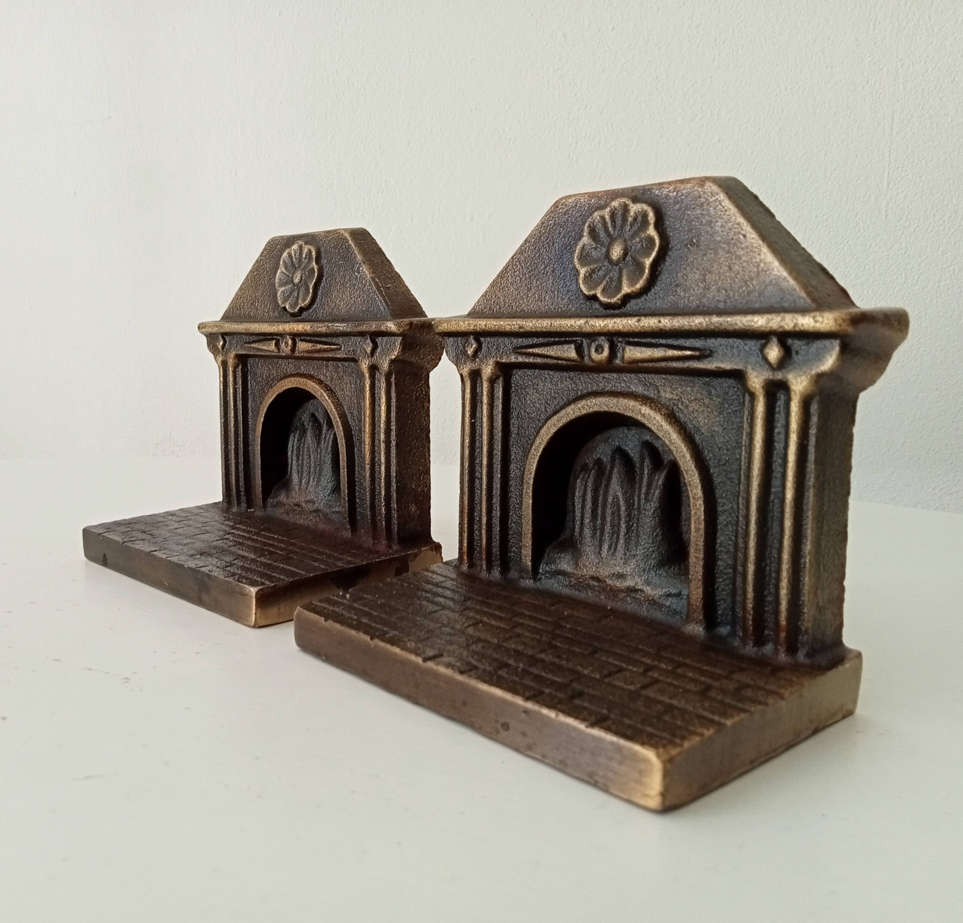 Paire de serres livres en bronze art déco années 1920