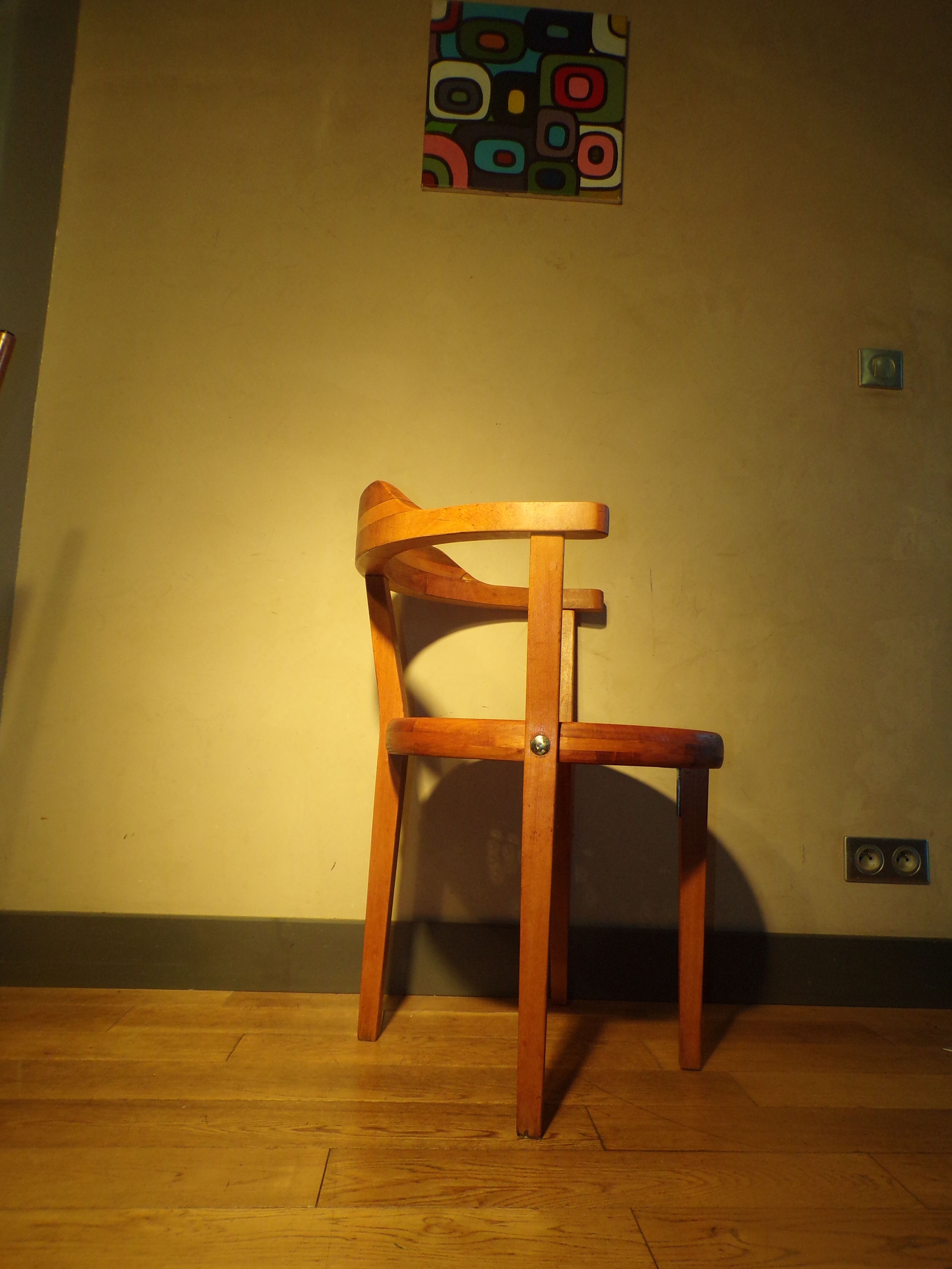 Deco wooden armchair