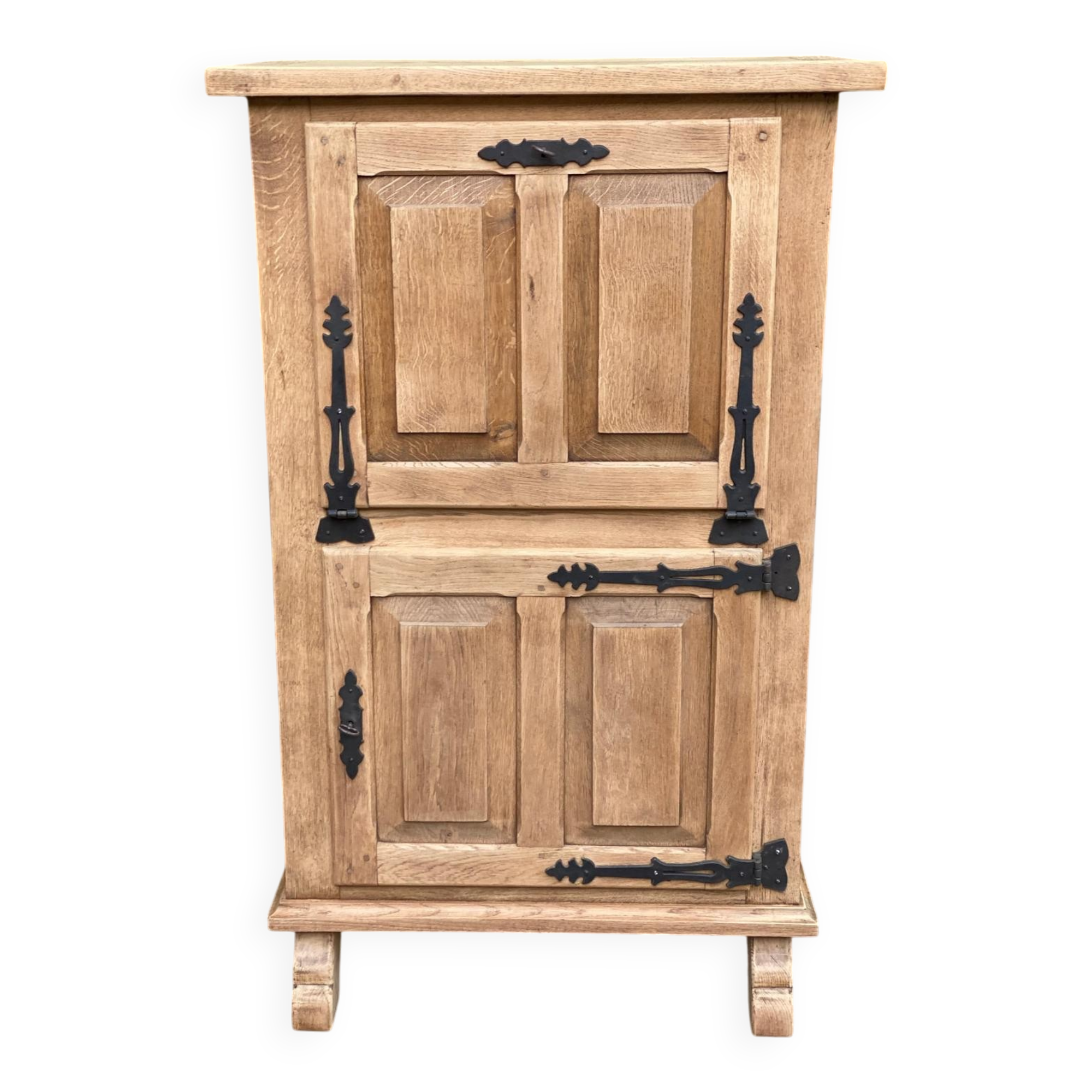 Renovated Spanish secretary in solid oak, 19th century