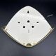 Shell wall light in gilded brass and frosted pressed glass Art Deco style