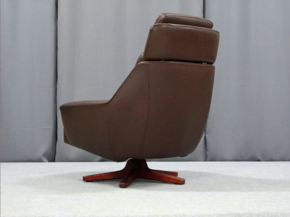 Leather ottoman chair, 1970