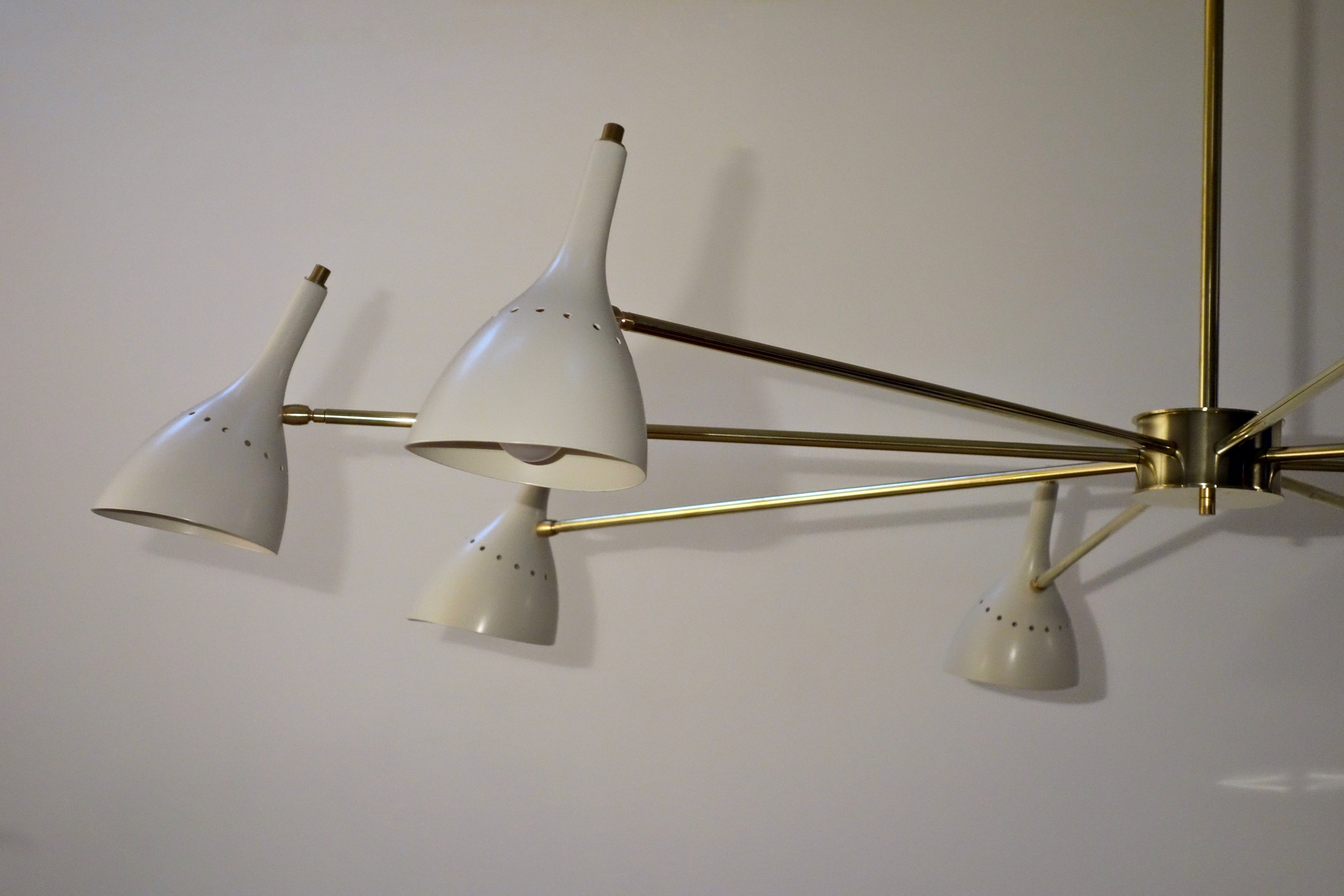 Modern Italian chandelier 1950's style