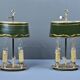 Pair of "Bouillotte" Lamps in Brass, Empire Style – Early 20th Century