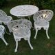 Cast aluminum garden furniture