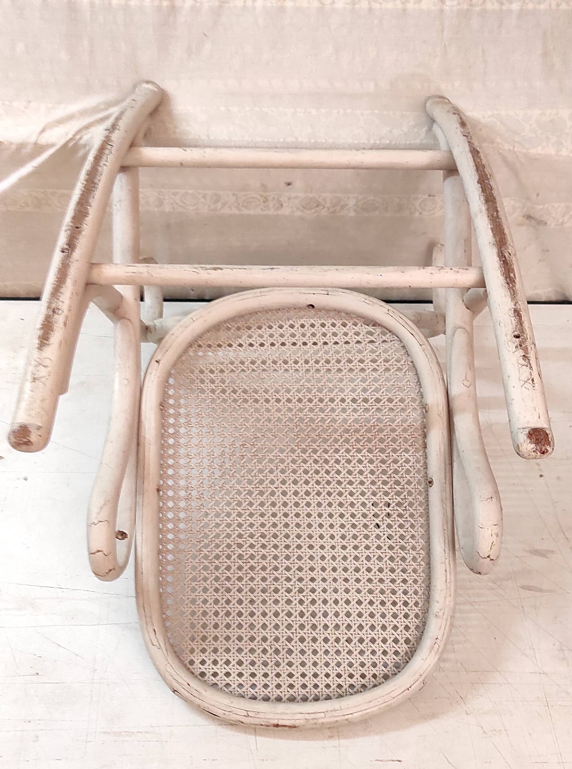 Footstool known as a "flâneuse" in bentwood by Thonet - 1910s/20s