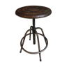 Industrial swivel stool side table