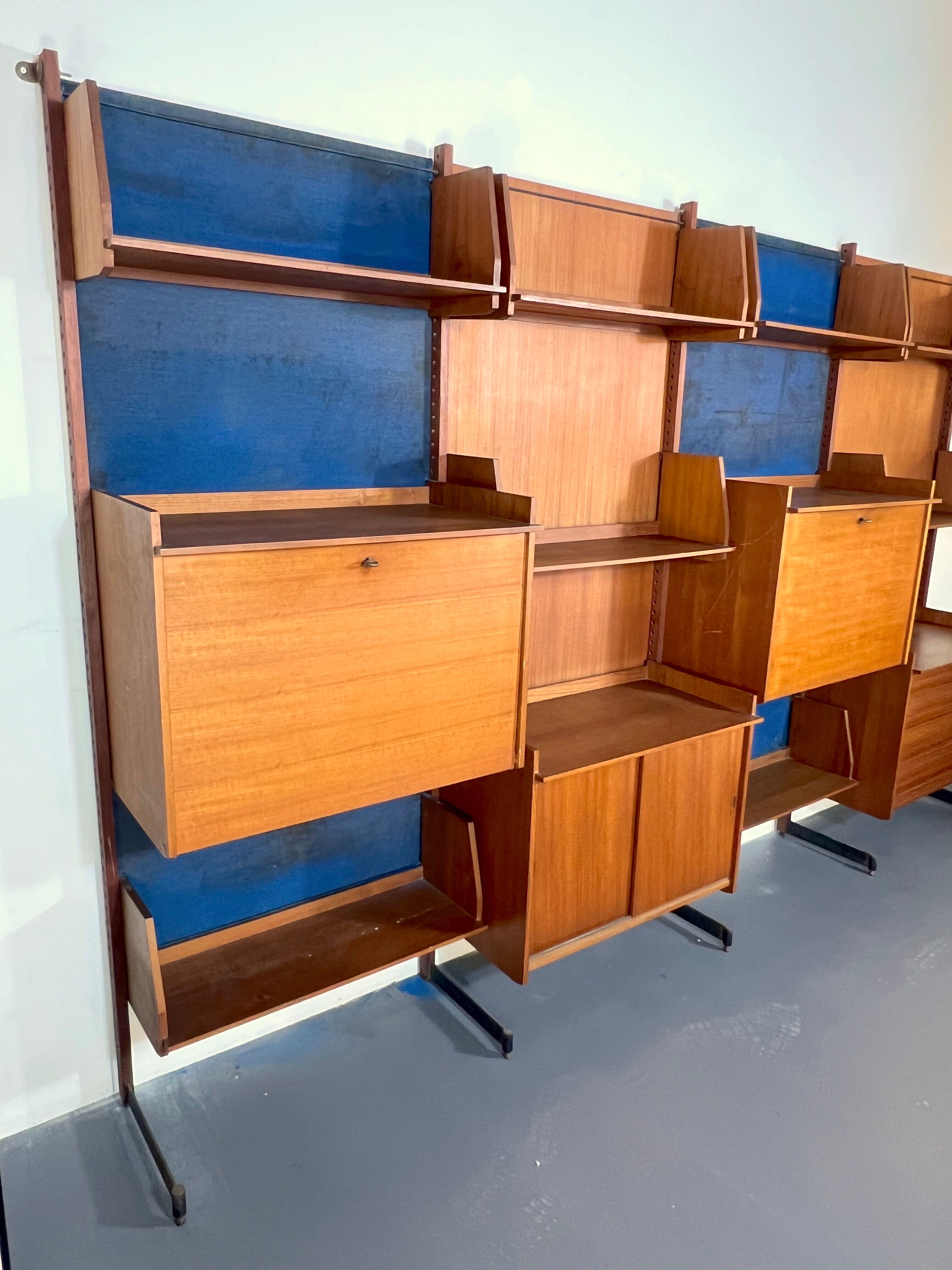 Mid-Century Modern modular wood bookcase from 50s