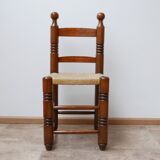 Set of six french mid-century dining chairs