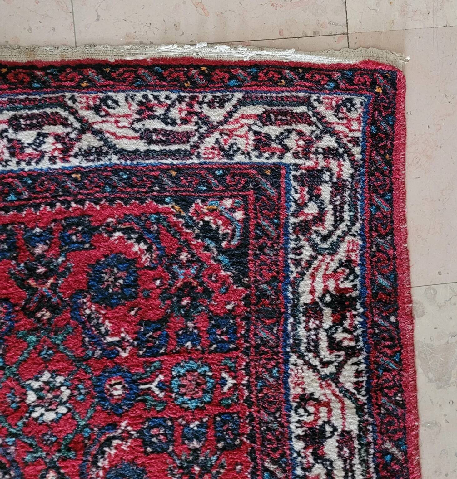 Hand-knotted wool Persian hallway rug