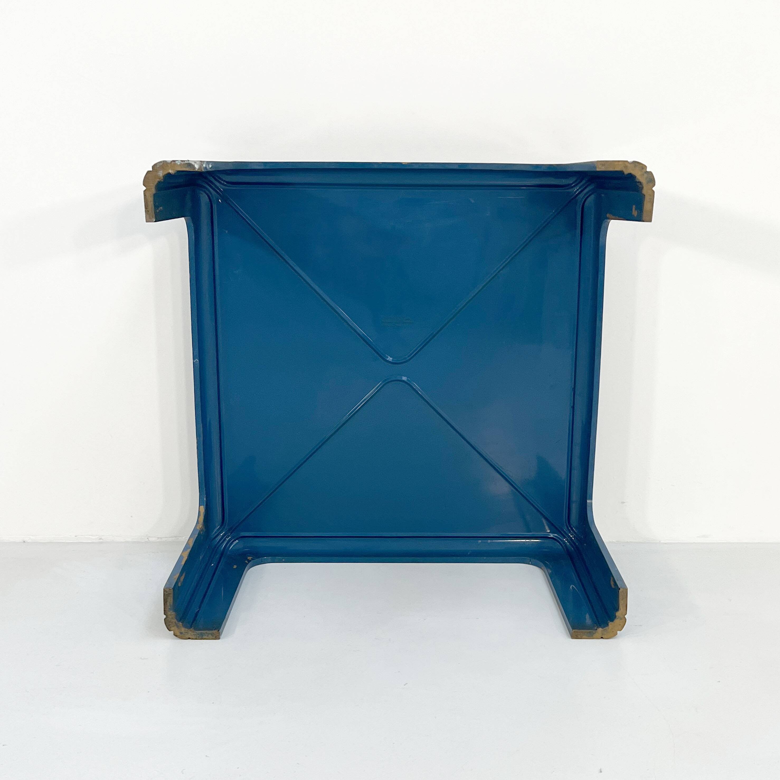 Blue coffee table model 4894 by Gae Aulenti for Kartell, 1970
