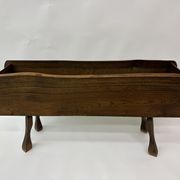 Brutalist solid wooden flower plante, 1970's